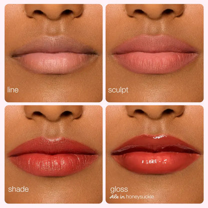 🔥 lip sculptor & liner - 3-in-1 lip combo: lip liner, lipstick & lip gloss
